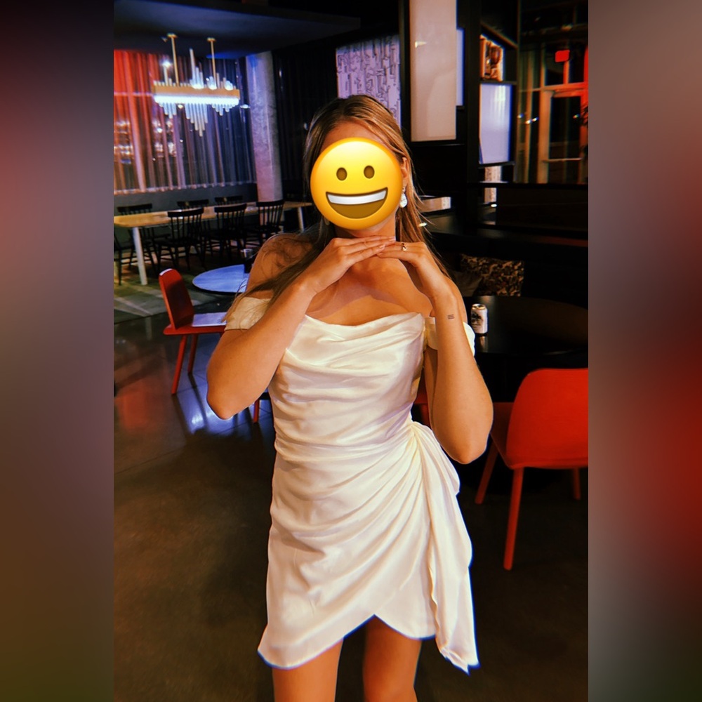 Custom White/Ivory wedding reception Dress Size 2